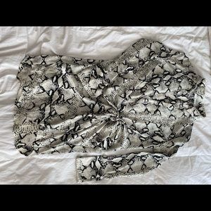 Animal Print tie shift dress